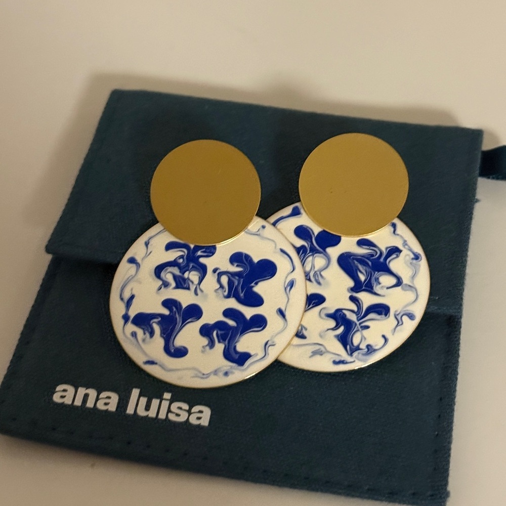 Ana Luisa Blue and Gold Earrings